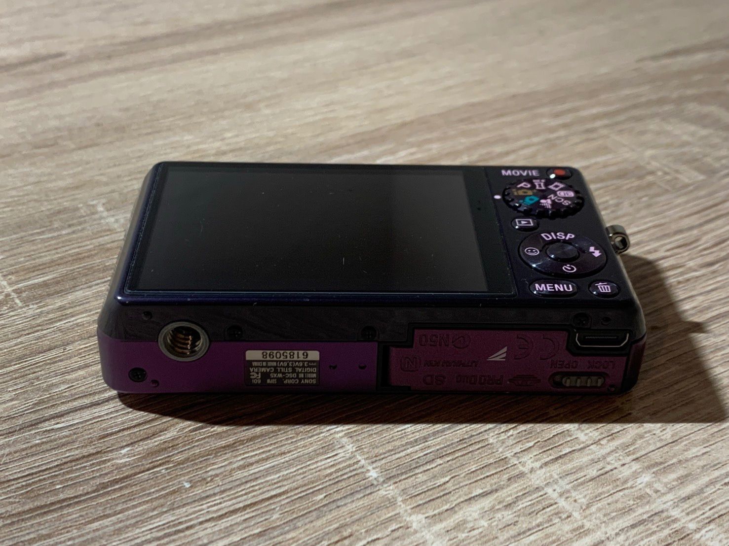 0437 Sony ソニー Cyber-shot DSC-WX5 パープル デジカメ 動作確認済み