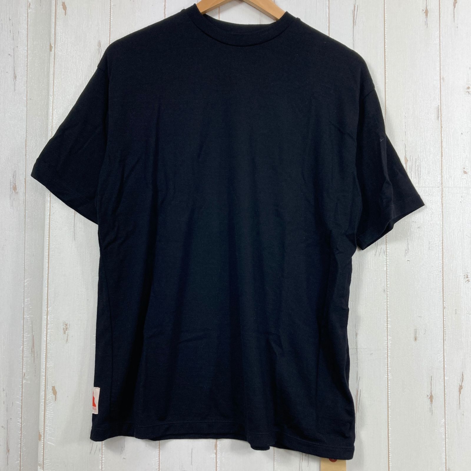 ✉️Unisex M ブラック系 Hereness（ヒアネス） オールタイム ウール ティーシャツ All Time Wool T-Shirt ウール ウェア トップス インナー シャツ ショートスリーブTシャツ クルーネック ウール z000