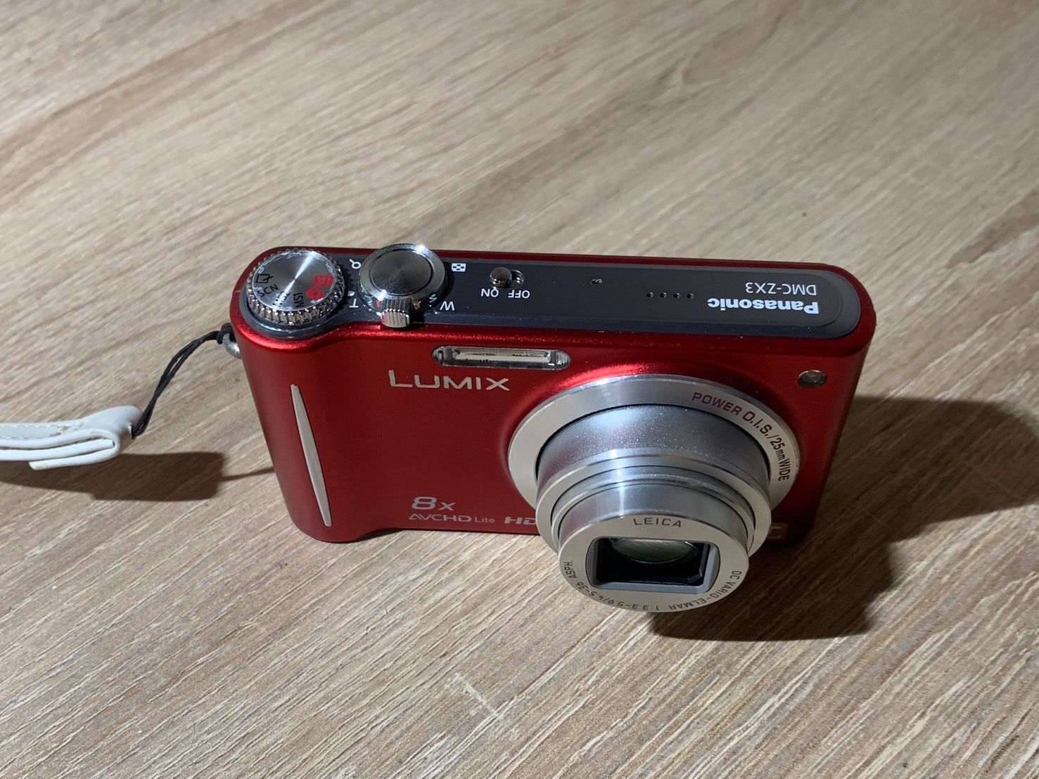 0362 Panasonic Lumix DMC-ZX3 レッド デジカメ 動作確認済み 【コ