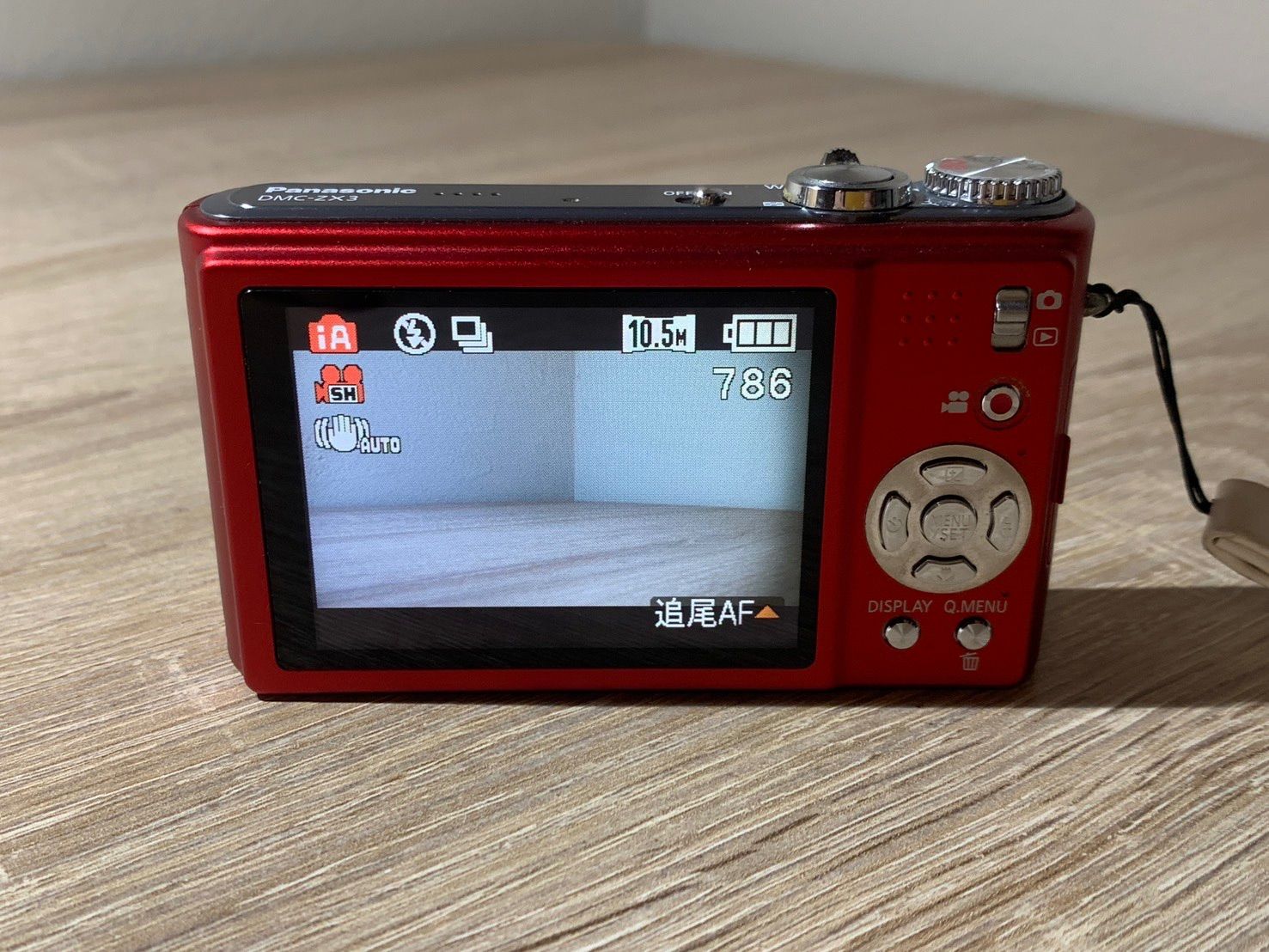 0362 Panasonic Lumix DMC-ZX3 レッド デジカメ 動作確認済み 【コ