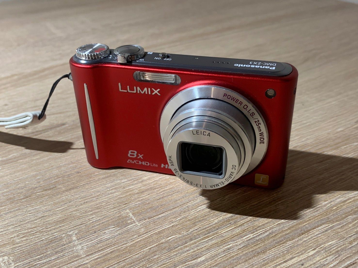 0362 Panasonic Lumix DMC-ZX3 レッド デジカメ 動作確認済み 【コ