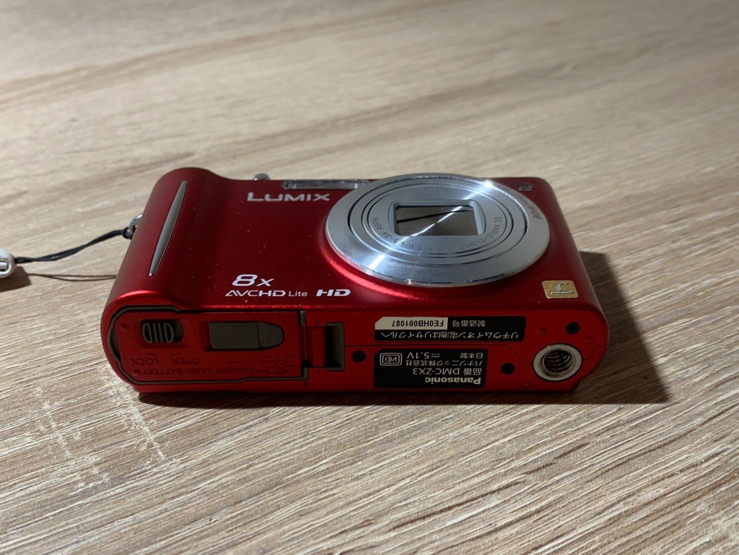 0362 Panasonic Lumix DMC-ZX3 レッド デジカメ 動作確認済み 【コ