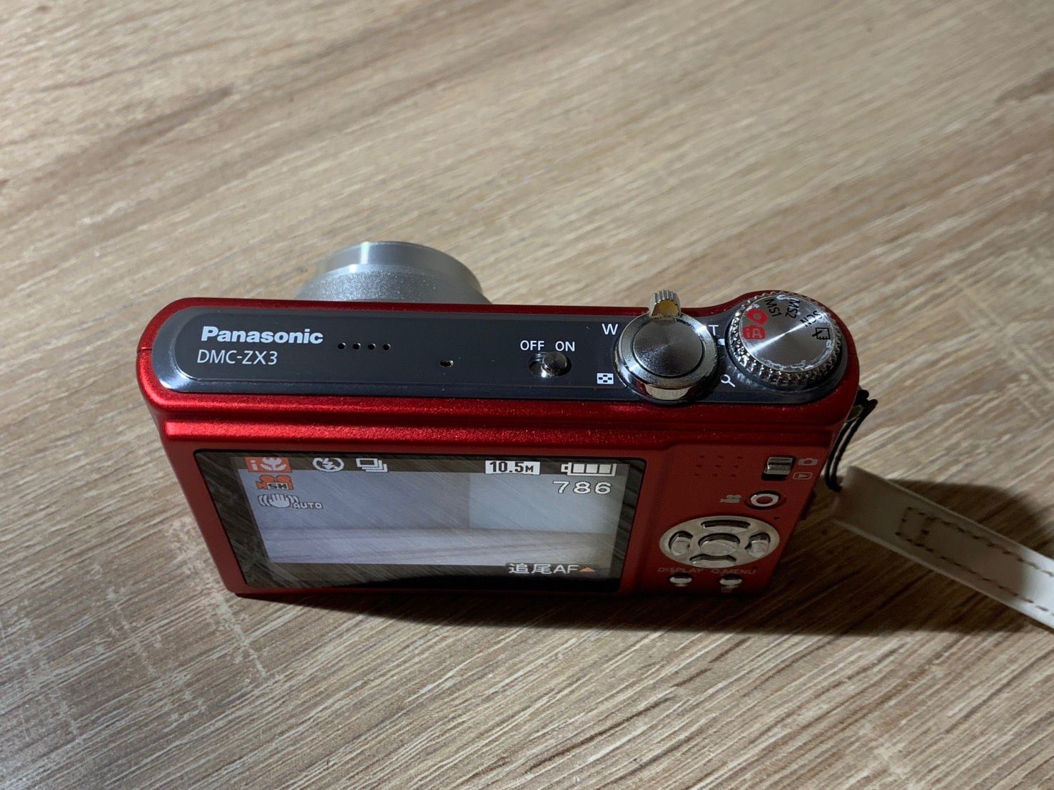 0362 Panasonic Lumix DMC-ZX3 レッド デジカメ 動作確認済み 【コ