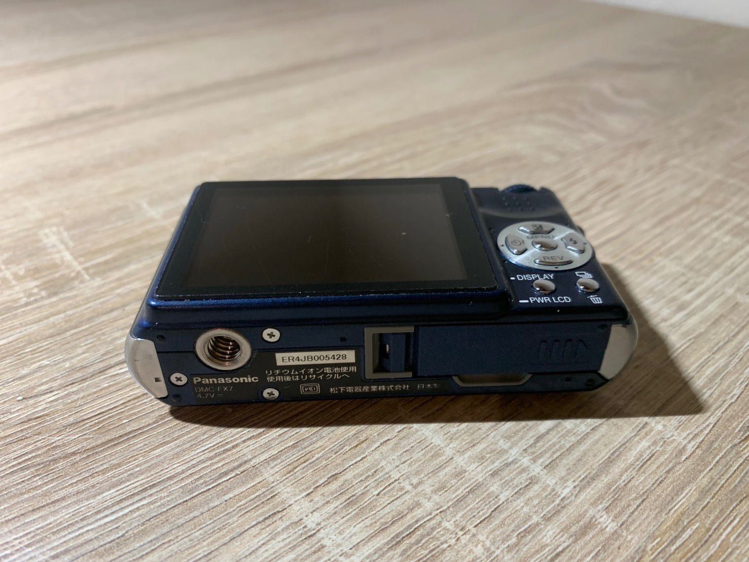 0320 Panasonic Lumix DMC-FX7 ブルー デジカメ 動作確認済み 【ネ