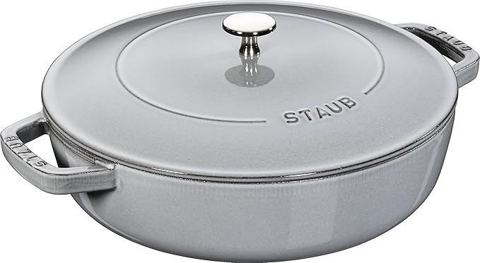 staub ストウブ 「 ブレイザー ソテーパン グレー 24cm 」 両手 鋳物 ホーロー 鍋 浅型 すき焼き IH対応 Braiser 40511-471
