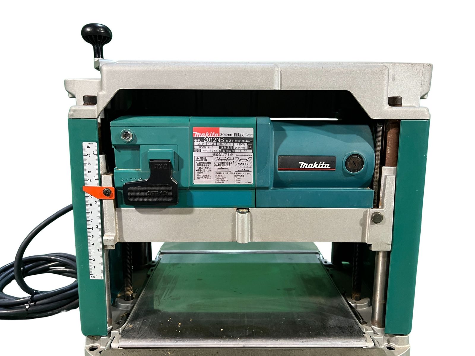 ☆中古品☆makita マキタ 100V 304mm 自動カンナ 2012NB 定盤固定式 替