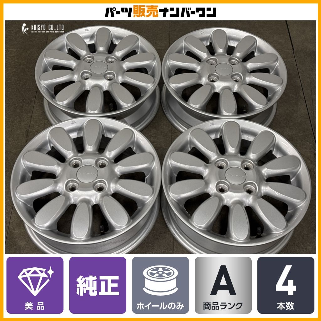 美品】スズキ HE33S ラパン 純正 14in 4.5J +45 PCD100 4本セット 