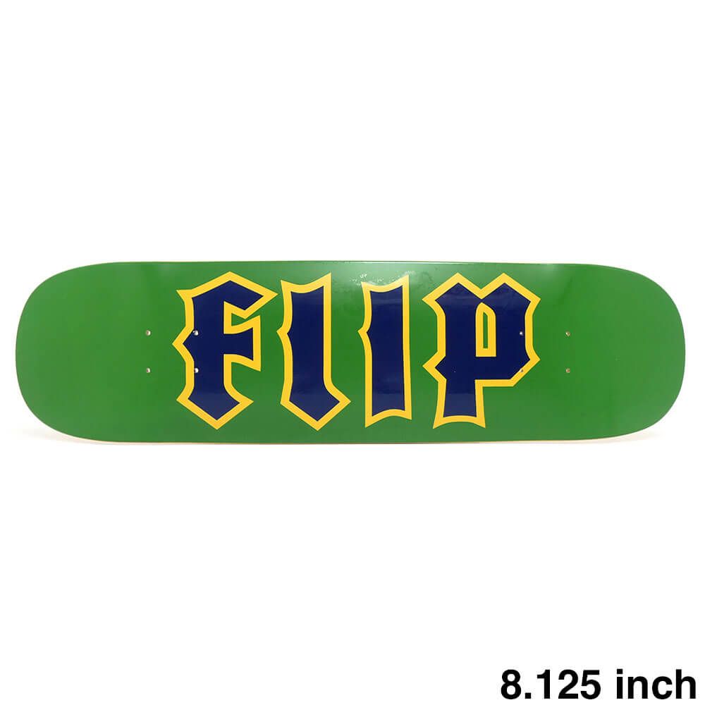 FLIP DECK フリップ デッキ TEAM CANCELLED LOGO GREEN 8.125　スケートボード スケボー