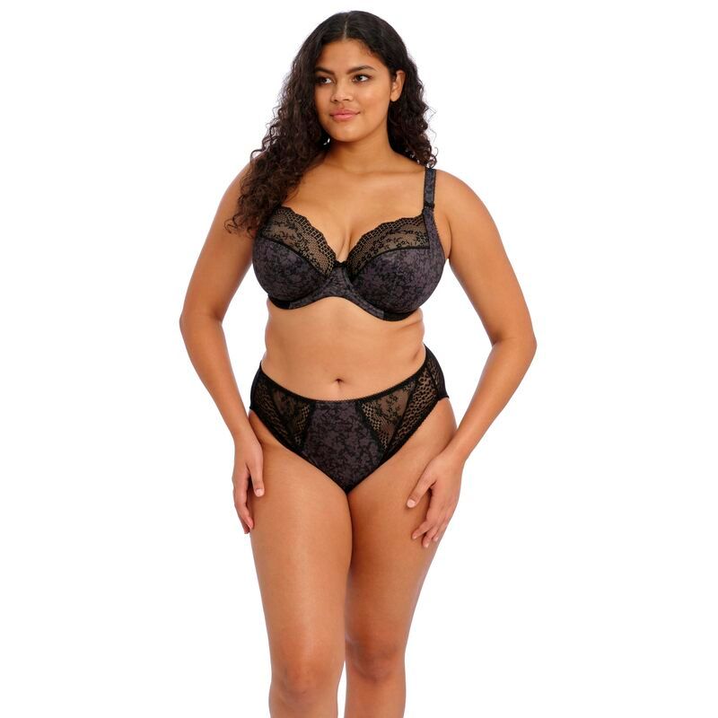 エロミ レディース アンダーウェア パンツ elomi Lucie High Leg Brief Black ブラック