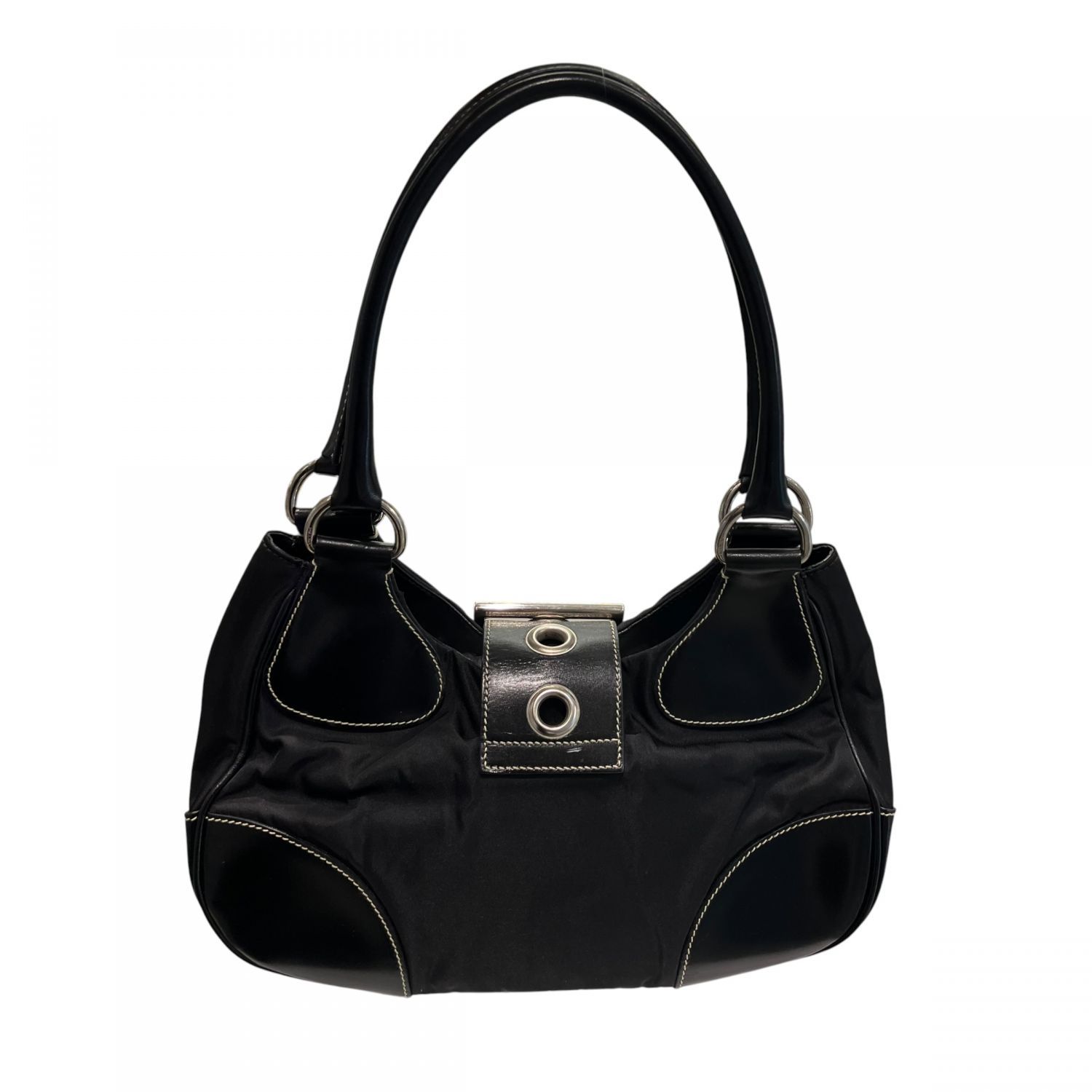 バッグ プラダ PRADA ハンドバッグ ボストンバッグ レザー 黒