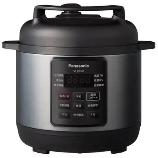 Panasonic｜パナソニック 電気圧力鍋 3L 圧力/低温/無水/煮込/自動調理 レシピブック付 温度過昇防止機能 SR-MP300-K