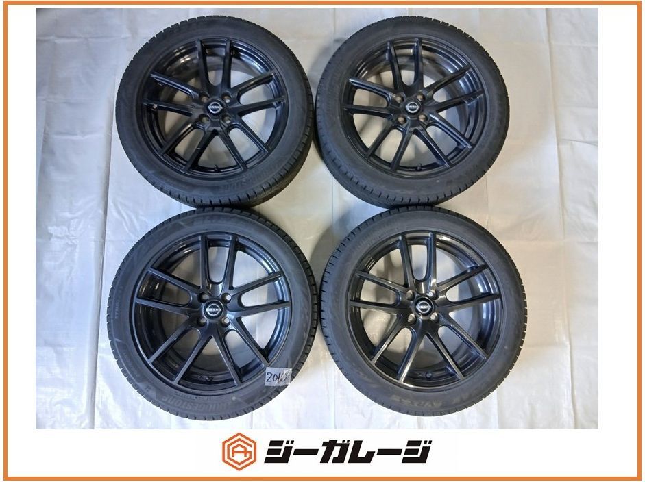中古 日産純正 17インチ アルミホイール＆スタッドレスタイヤ 1台分4本セット (ホイールサイズ) 6.5J-17+40 4/100 (スタッドレス) ブリヂストン ブリザック VRX3 205/50R17 93Q 日産 オーラ E13