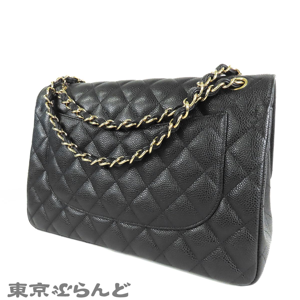 シャネル CHANEL A58600 ブラック 黒 ゴールド金具 キャビアスキン 