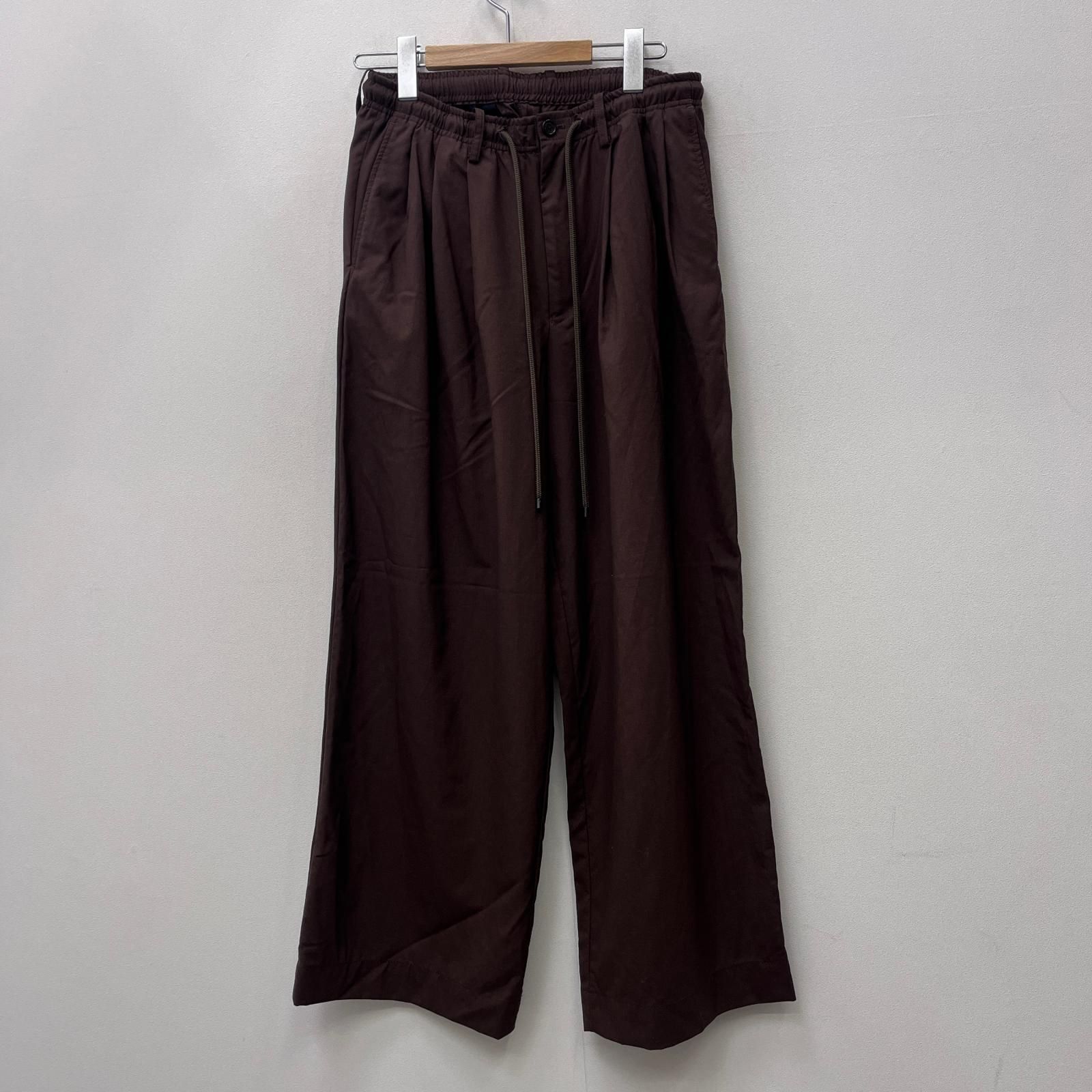 【加古川店】 中古 markaware | マーカウェア パンツ RIPLE PLEATED EASY TROUSER A24A-14PT02C ブラウン サイズ：1 【107】