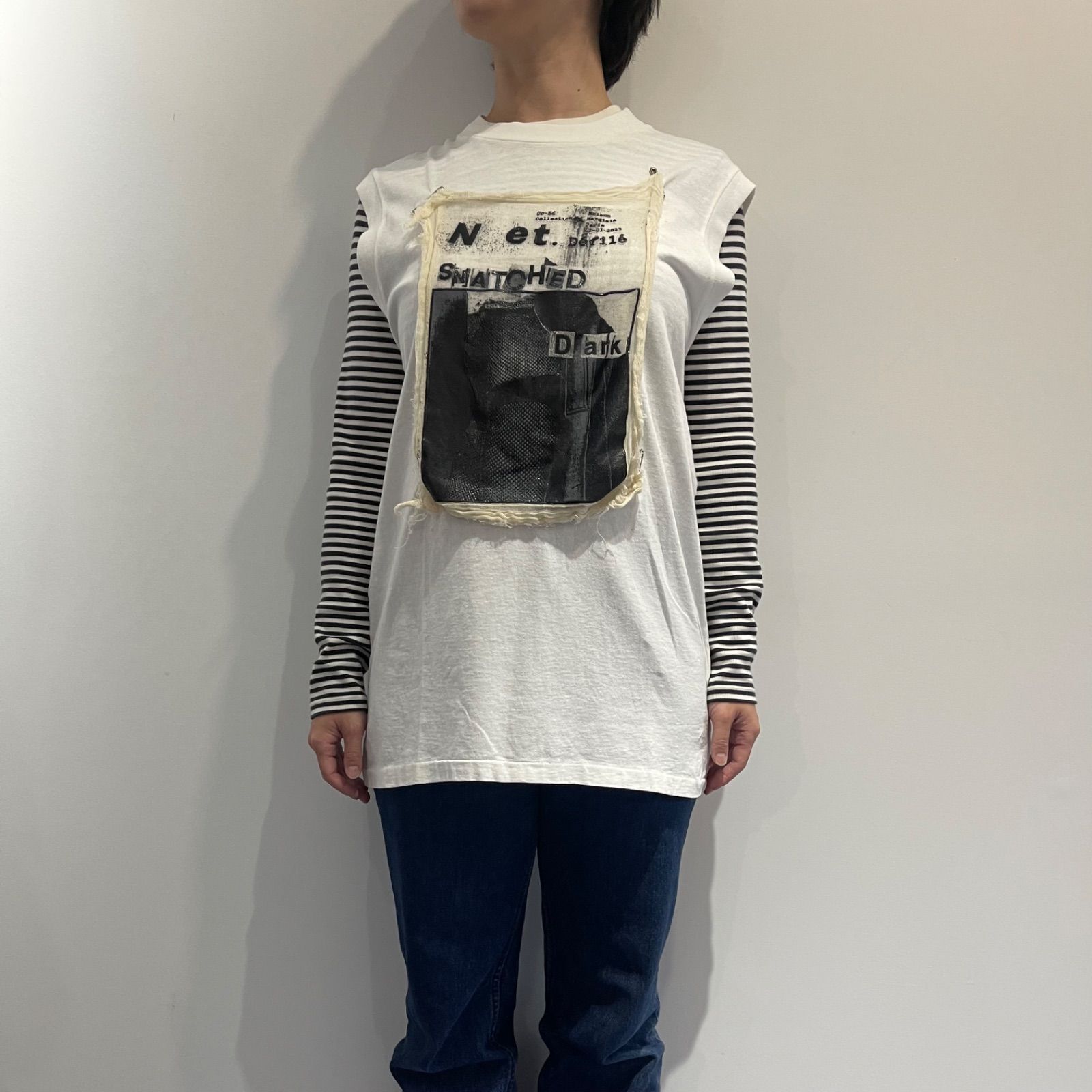 【良品】Maison Margiela 1 10 ノースリーブ カットソー ホワイト メゾンマルジェラ メンズ レディース
