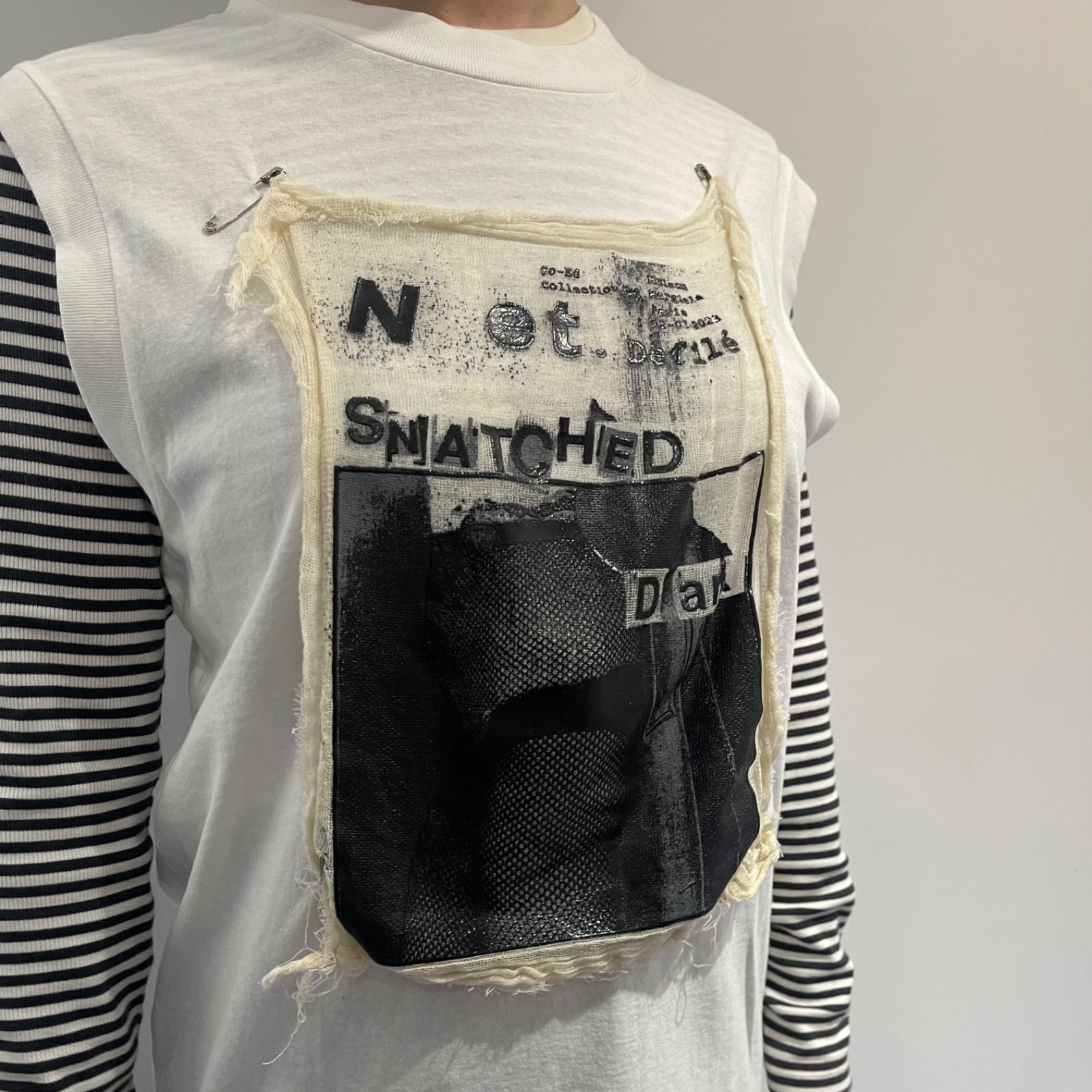 【良品】Maison Margiela 1 10 ノースリーブ カットソー ホワイト メゾンマルジェラ メンズ レディース