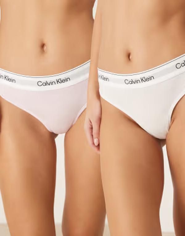 カルバンクライン レディース アンダーウェア ブリーフパンツ コットン Calvin Klein Icon Cotton Modal 2 pack thongspink WhiteCradle Pink ホワイト