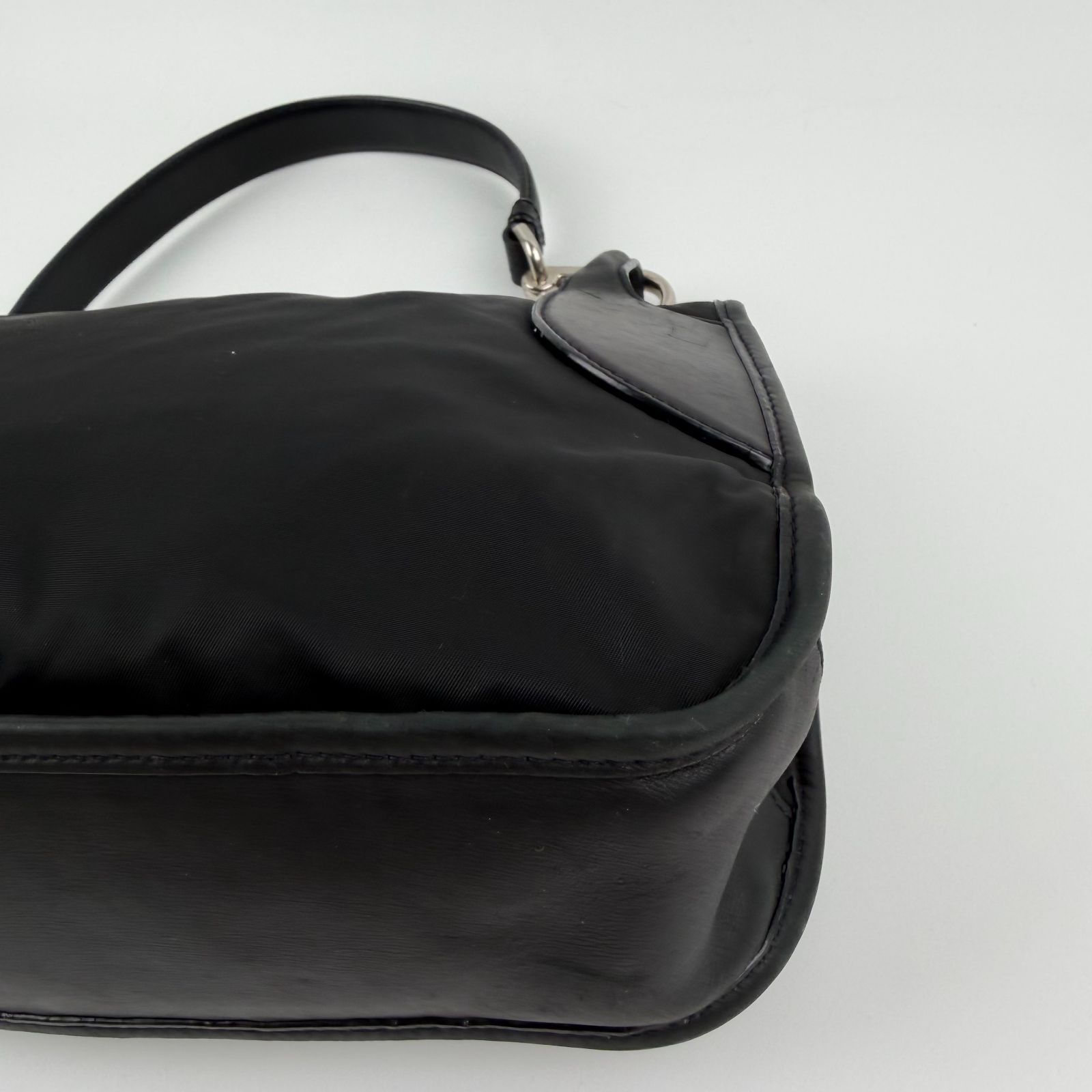 中古】PRADA プラダ トライアングルロゴ トートバッグ ショルダー 