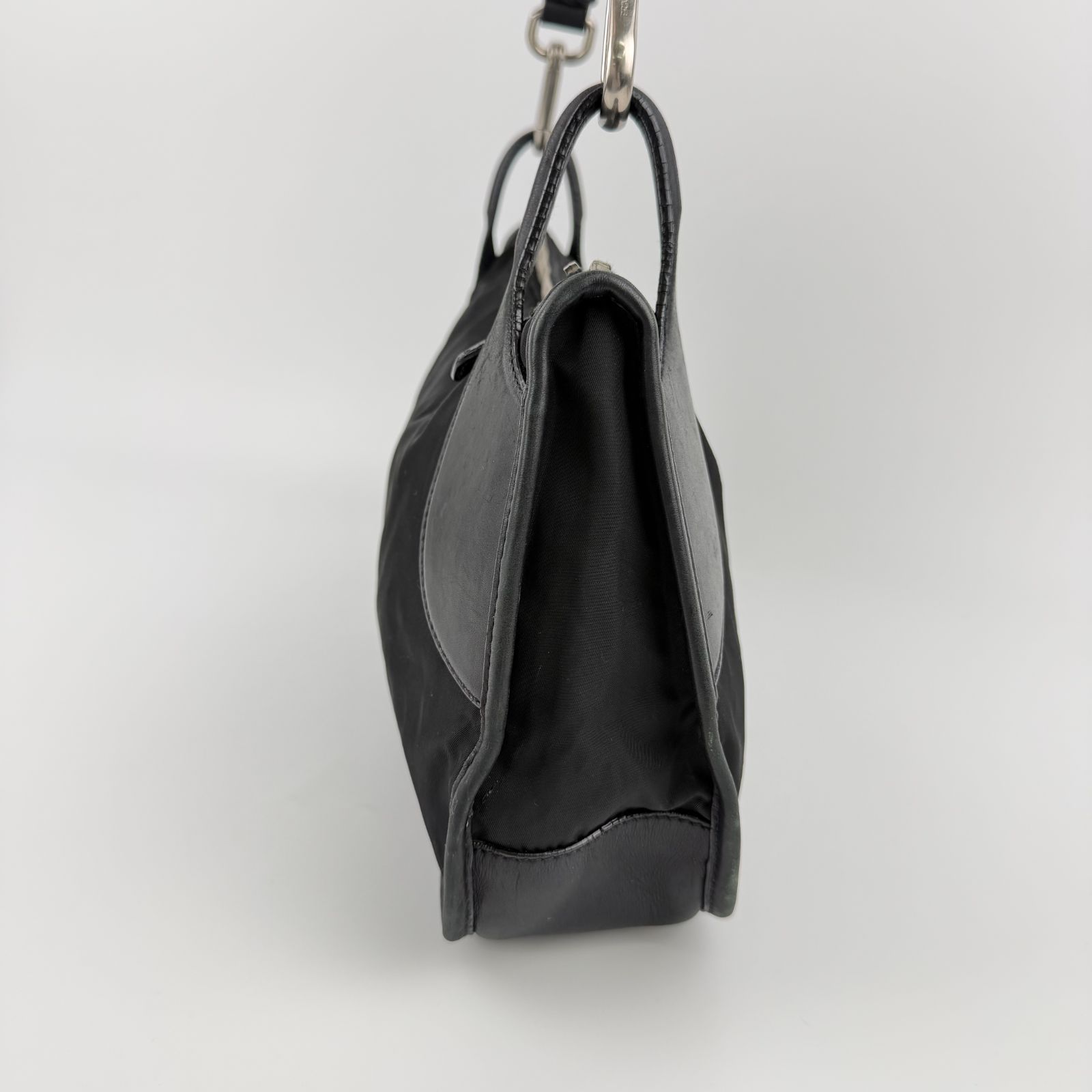中古】PRADA プラダ トライアングルロゴ トートバッグ ショルダー 