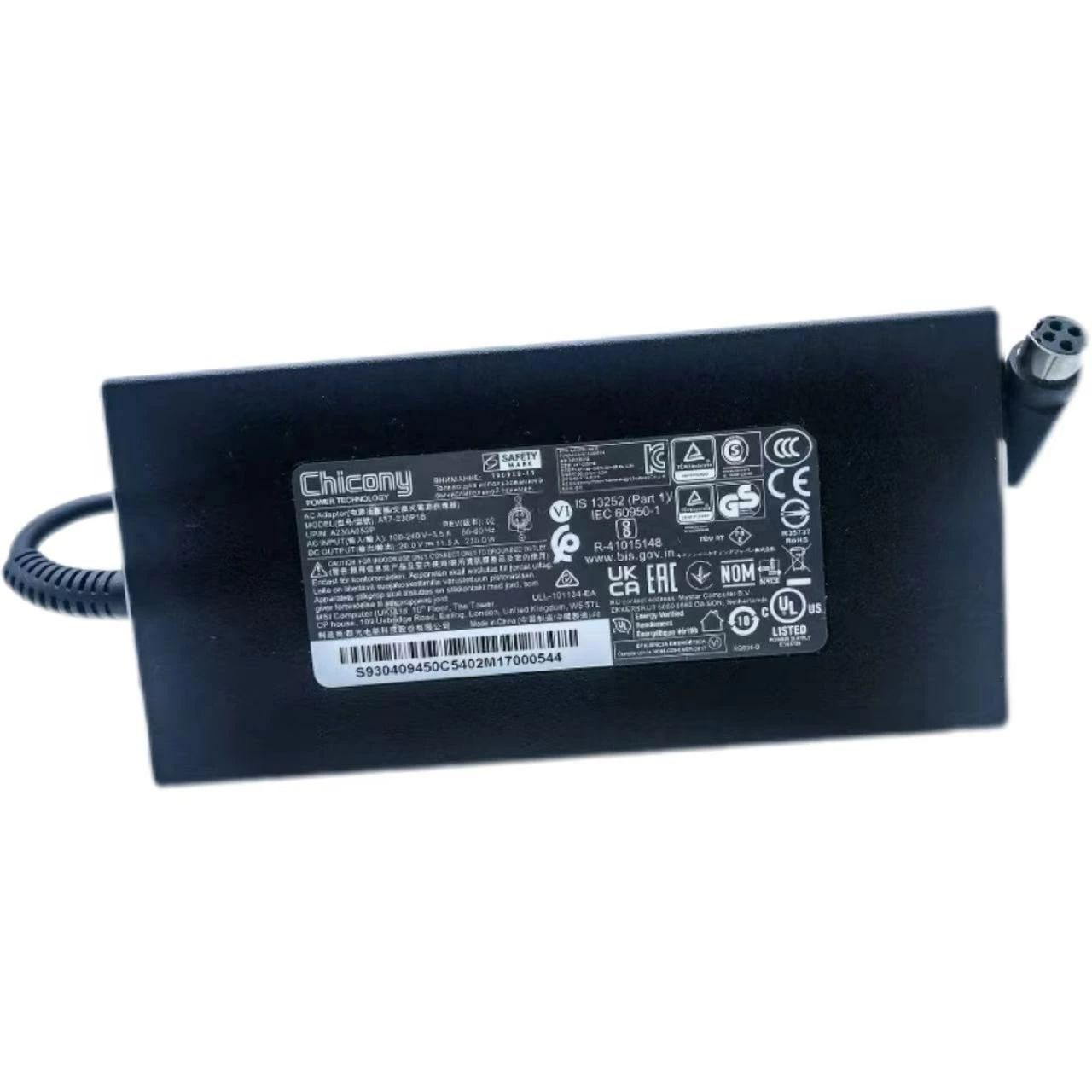 純正新品 Chicony A17-230P1B ACアダプター 20V 11.5A 電源アダプタ 230W