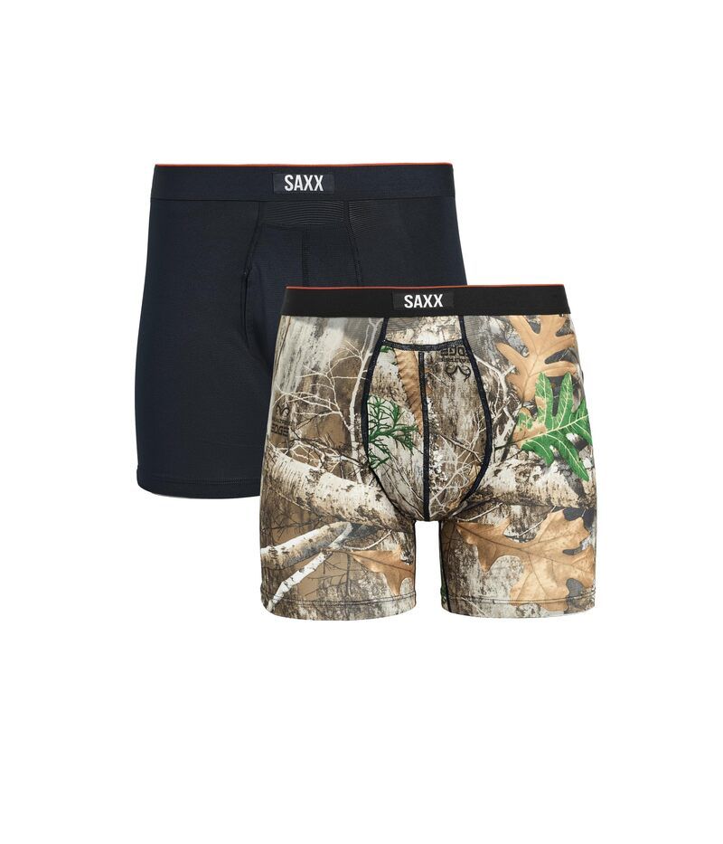 サックスアンダーウェアー メンズ ボクサーパンツ メッシュ SAXX UNDERWEAR MultiSport Mesh Boxer Briefly 2Pack RealtreedgeB マルチカラー