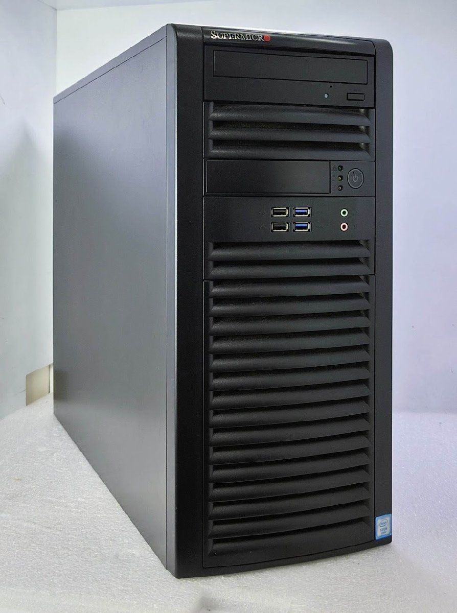 ★[Win11 Pro] 快適32コア 大容量メモリ SuperMicro CSE732 タワー型WS (Xeon E5-2682v4 2.5GHz*2/64GB/SSD 256GB+1TB/Quadro P400/DVDRW)