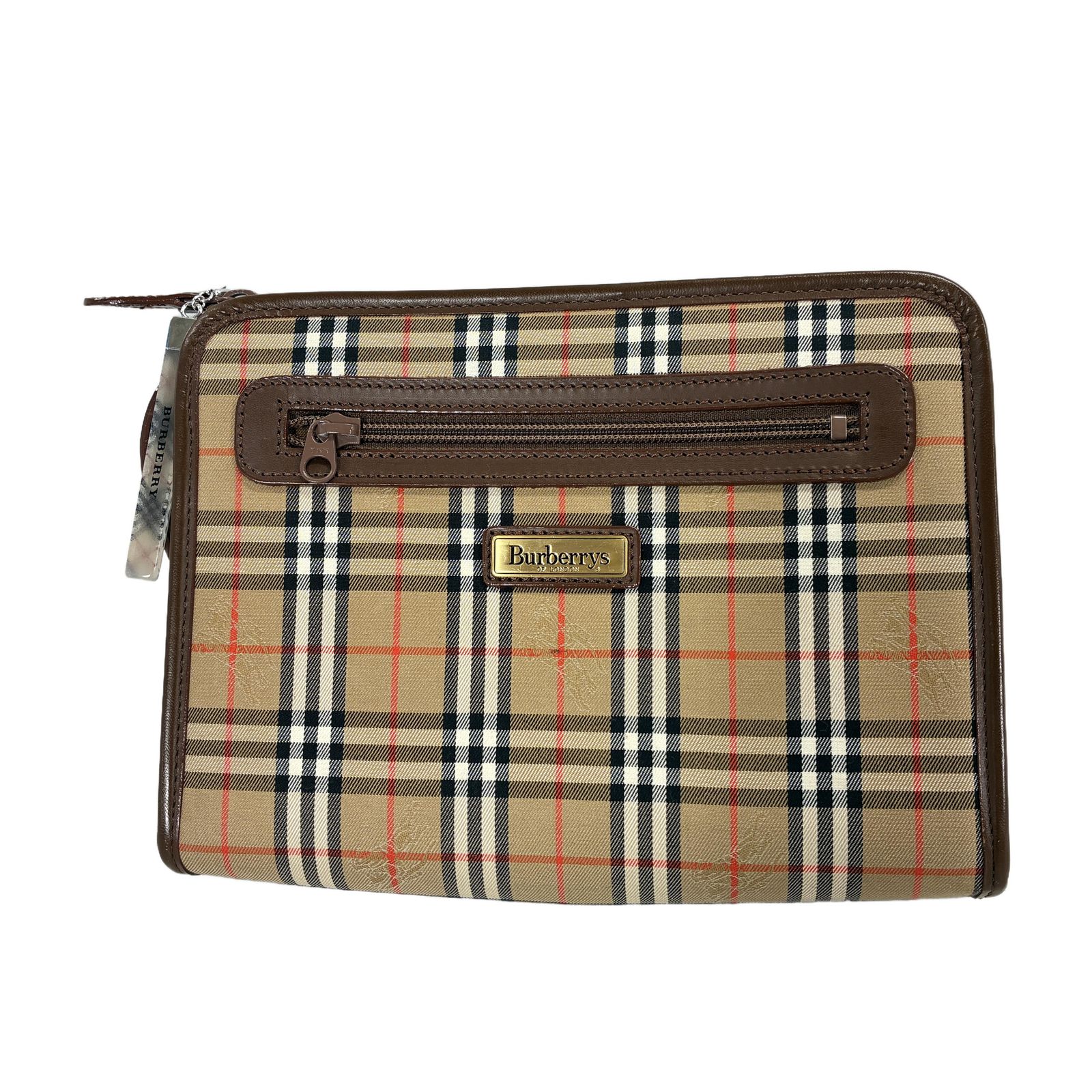 Burberrys クラッチバッグ バーバリー ノバチェック キャンバス×レザー 中古W11186703