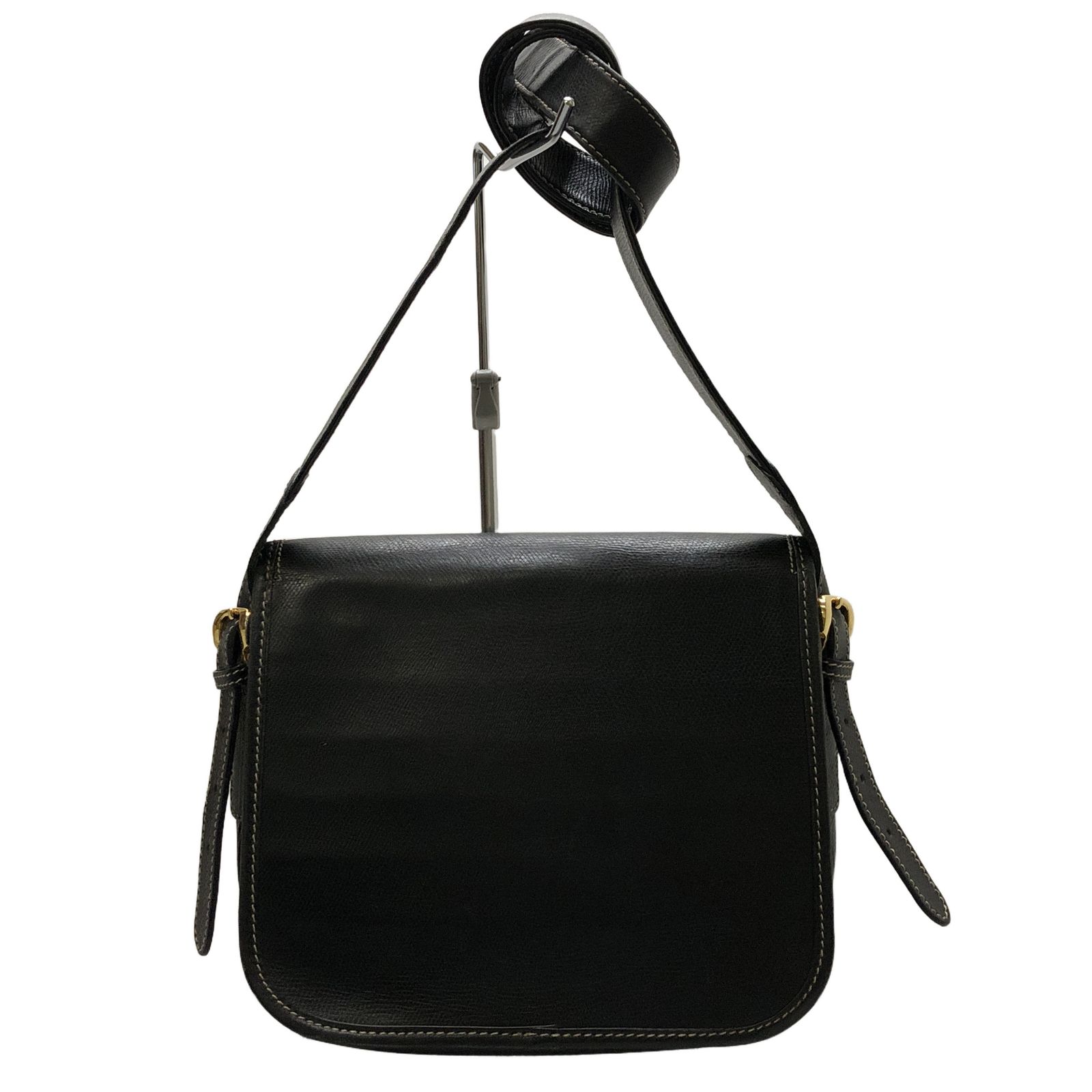 ロエベ LOEWE アナグラム ショルダーバッグ ブラック レザー 中古