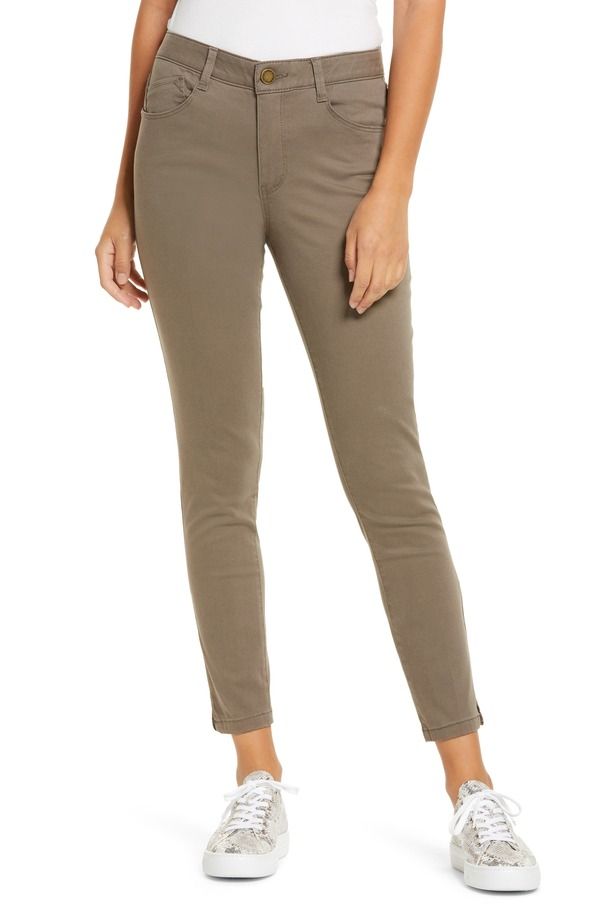 ウィットウィズダム レディース ボトムス レギンス ハイウエスト パンツ アンクル Wit Wisdom High Waist Ankle Skinny Pants Brindle Olive オリーブ
