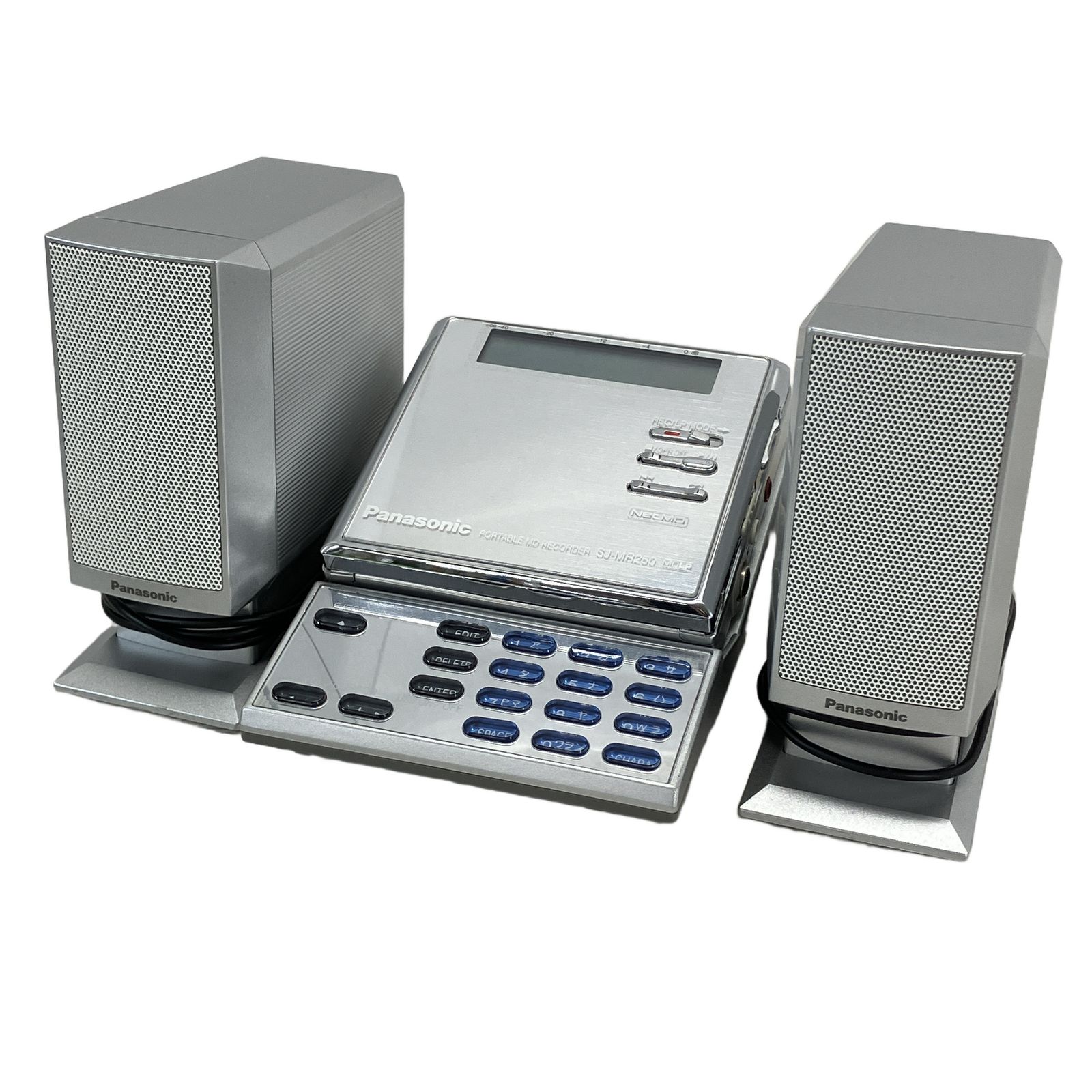 Panasonic SJ-MR250-S ポータブルMDレコーダー プレーヤー 音響機器 パナソニック 中古 W11210396