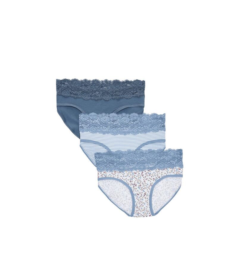 パクト レディース アンダーウェア パンツ レース PACT Lace Waist Brief 3pack Lace Wildflower