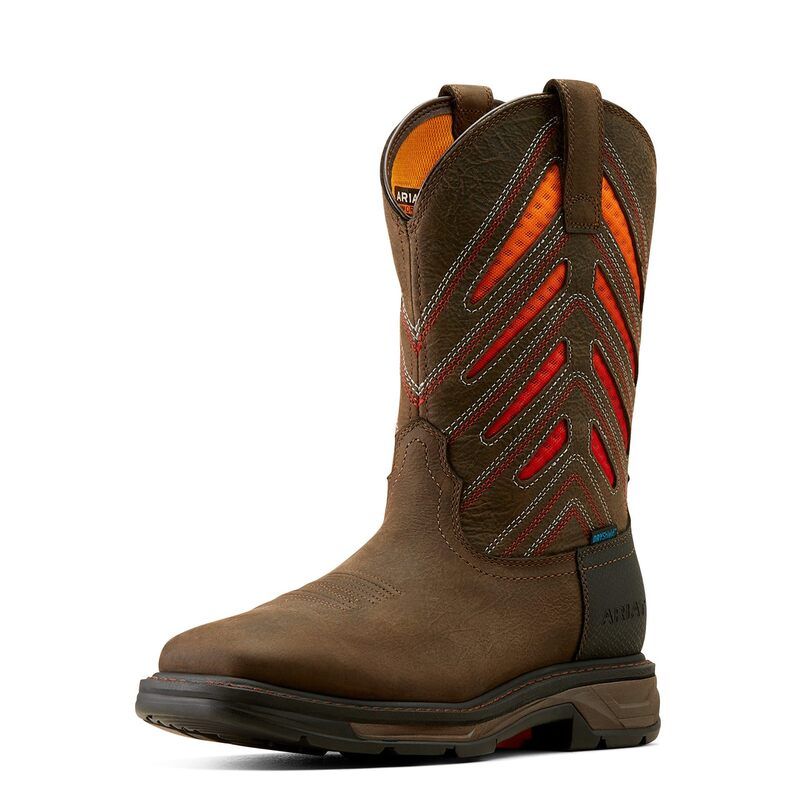 アリアト メンズ シューズ ブーツ・レインブーツ Ariat WorkHog XT VentTEK Waterproof Work Boot Iron CoffeeSun コーヒー