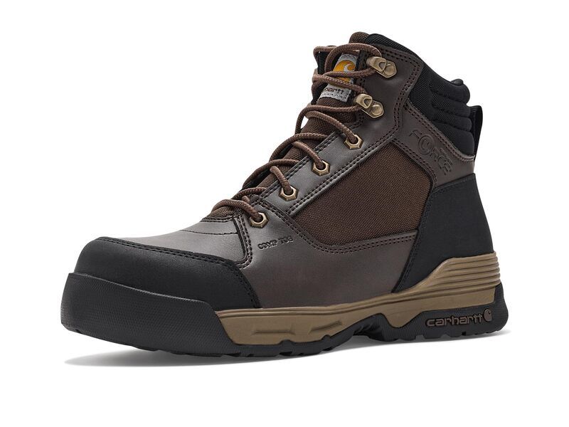 カーハート メンズ シューズ ブーツ・レインブーツ Carhartt Force Hd 6 Composite Toe Work Boot Dark Brown ブラウン