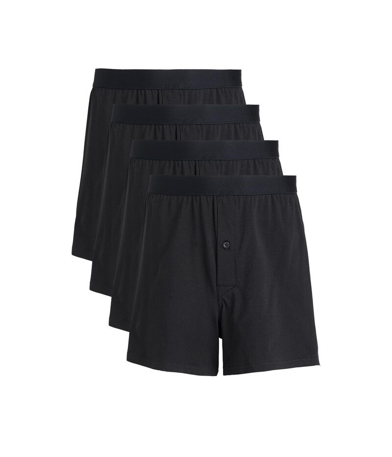 パクト メンズ アンダーウェア ボクサーパンツ ニット PACT Everyday Knit Boxer 4Pack Black ブラック