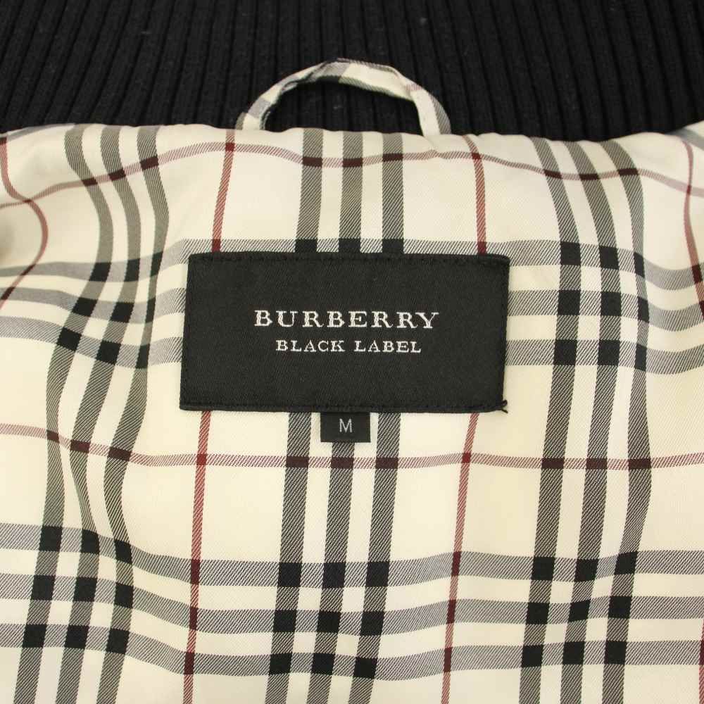 新品タグ付Burberryバーバリーブラックレーベルフード付ジャケットチェックL BURBERRY BLACK LABEL ダウンジャケット フード ファー ベスト付き
