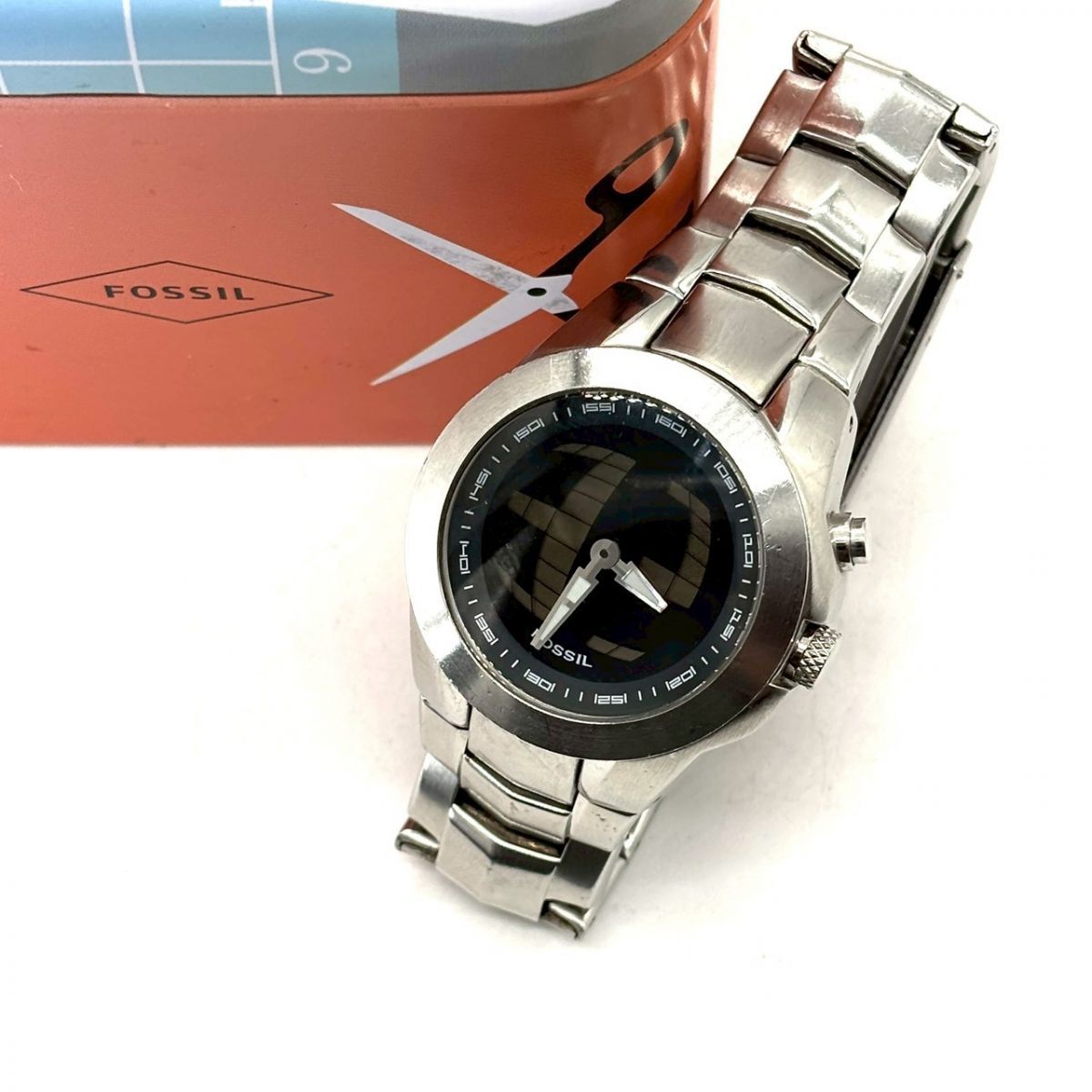 無機質に遊びを宿す】 FOSSIL BIG TIC BG-2150 フルメタル デジアナ 