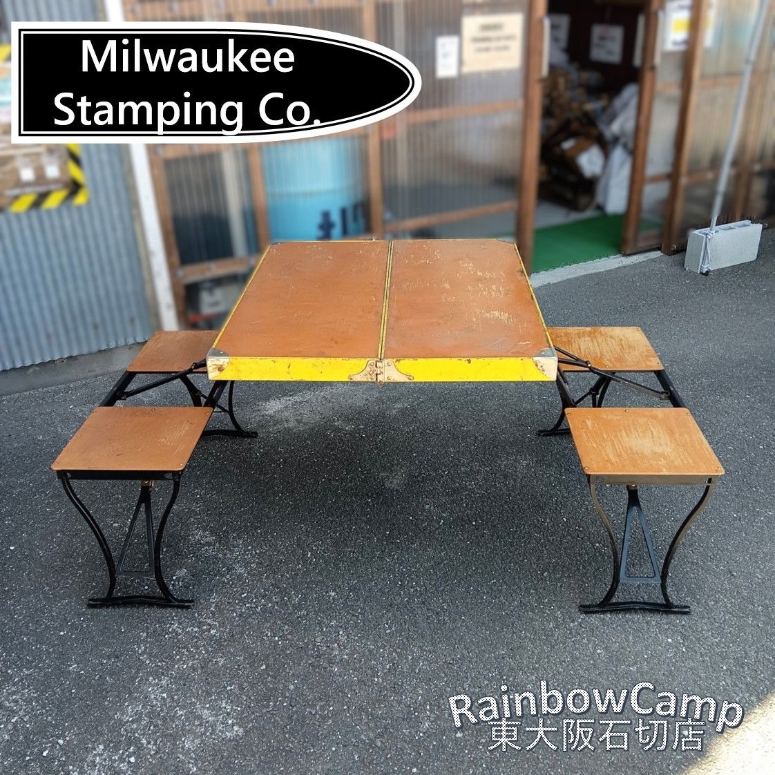 ◆MILWAUKEE STAMPING CO. 1950-60's ヴィンテージ フォールディング ピクニックテーブル