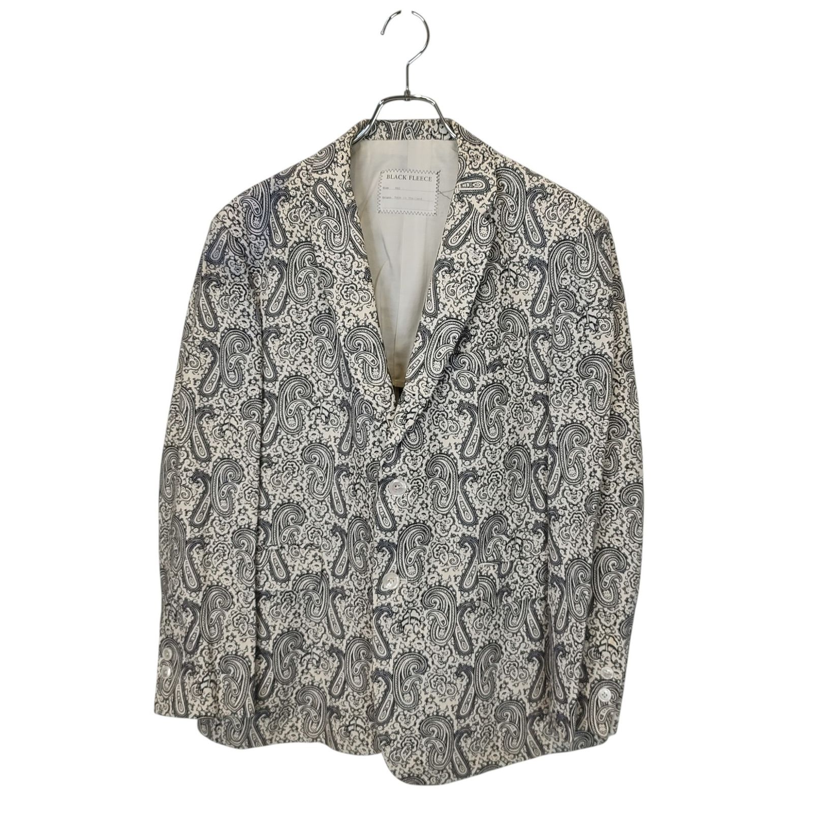 BLACK FLEECE ブラック フリース Paisley pattern tailored jacket ペイズリー柄 テーラードジャケット 42776-21 BB2 ホワイト×ブラック メンズ
