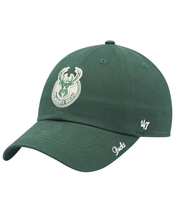 47 ブランド レディース アクセサリー 帽子 ロゴ 47 Brand Womens Hunter Green Milwaukee Bucks Miata Clean Up Logo Adjustable Hat Hunter Green グリーン