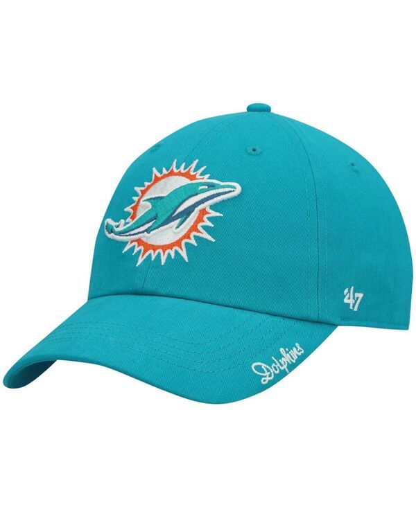 47 ブランド レディース アクセサリー 帽子 47 Brand Womens Aqua Miami Dolphins Miata Clean Uprimary Adjustable Hat Aqua アクア