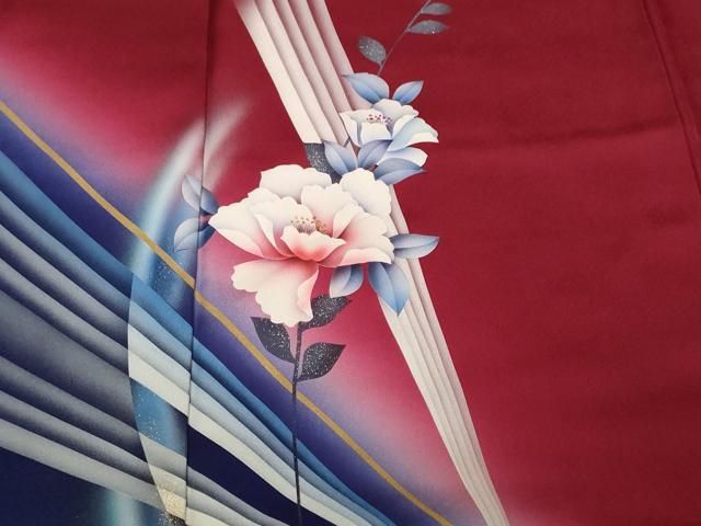 平和屋着物□訪問着 枝花文 暈し染め 金銀彩 正絹 逸品 CABF9575ev