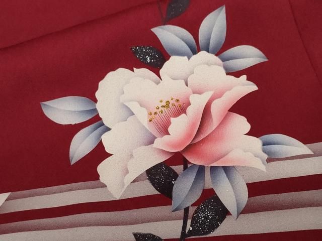 平和屋着物□訪問着 枝花文 暈し染め 金銀彩 正絹 逸品 CABF9575ev