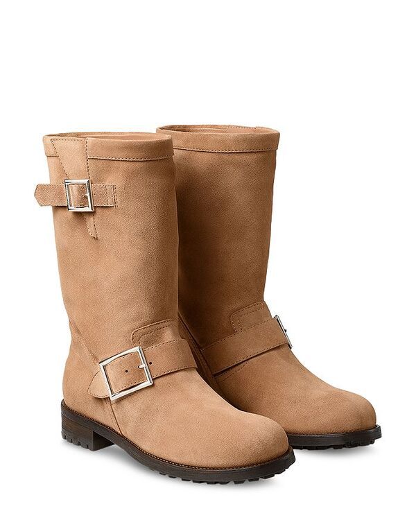 ジミーチュー レディース シューズ ブーツ・レインブーツ Jimmy Choo Womens Biker Mid Buckle Boots Toffee