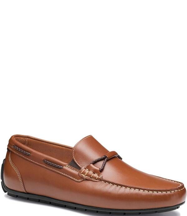 ジョンストンアンドマーフィー メンズ シューズ スリッポン・ローファー レザー Johnston Murphy Mens Beck Leather Braided Bit Loafers Tan タン