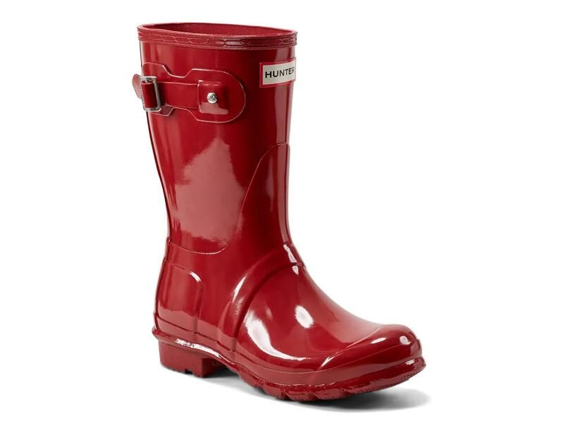 ハンター レディース シューズ ブーツ・レインブーツ HUNTEROriginal Short Gloss Rain Boot Womens Red レッド