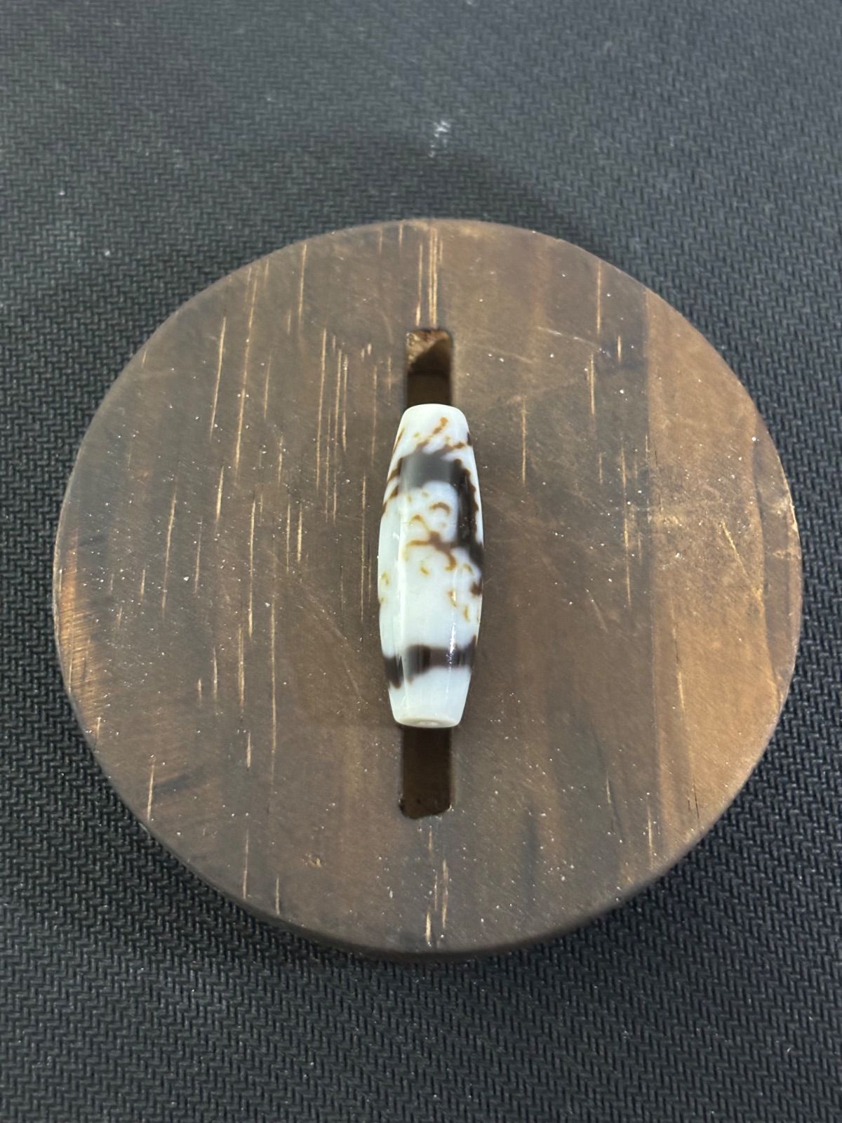 高級白天珠 白皇帝五爪龍天珠