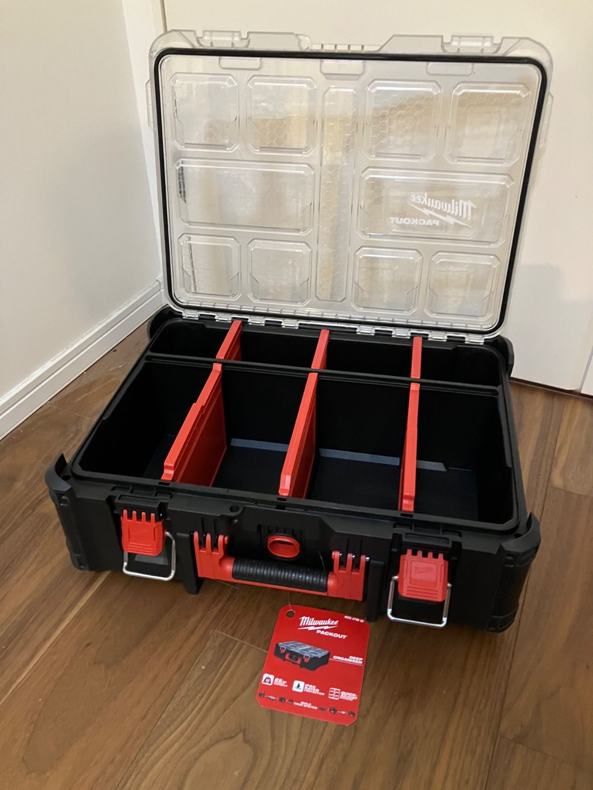ブラックUKディープオーガナイザーミルウォーキーパックアウトmilwaukee packout