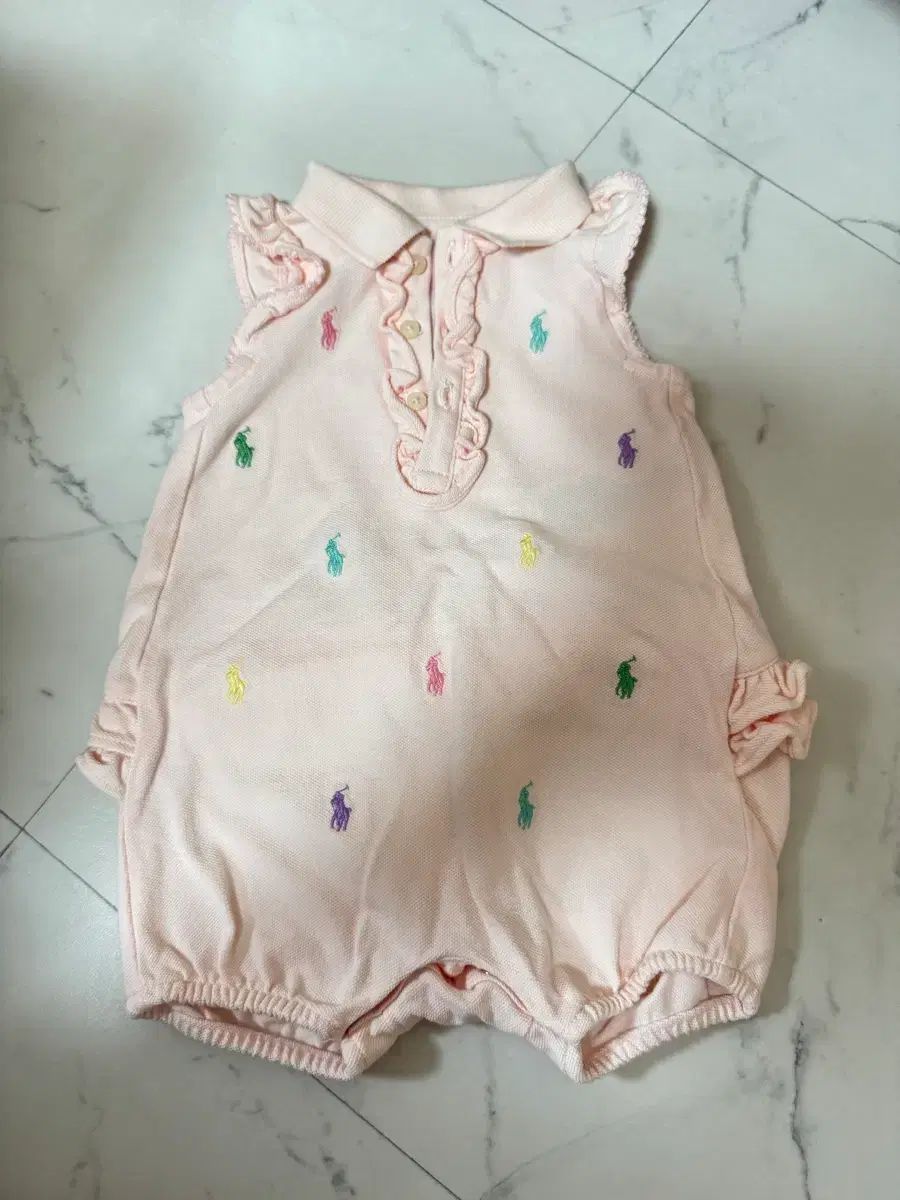 ポロ ラルフローレン ピンク ロンパース 女の子 ベビー服 70