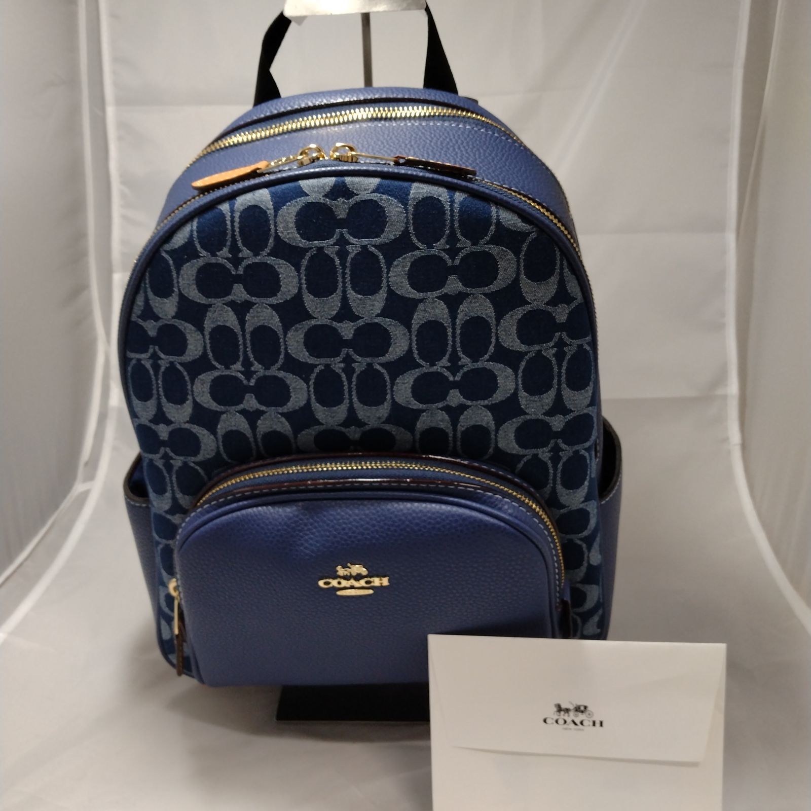 新品未使用】COACH リュック ブルー デニム CZ778 ブルー - メルカリ