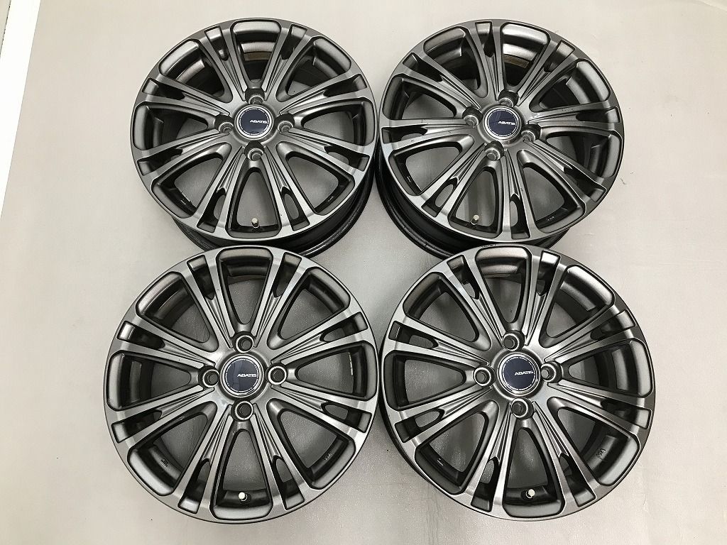 ◎傷少美品 15inc 5.5J +50 100/4H 即納 個人宅OK 4本 検) フィット スイフト デミオ MAZDA2 イグニス クロスビー フリード グレイス